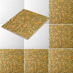 Viktorianisches Era Orange Fruchtblüten Birds Must Fliese<br><div class="desc">Dies ist ein digital erweitertes Druckmuster,  das aus einer antiken Viktorianischen Ära von ca. 1880 englischen Tapete Muster orangefarbener Baumstämme mit Früchten,  Blüten und Vögeln abgeleitet wurde. Sie können die Hintergrundfarbe anpassen.</div>