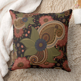 Viktorianisches Floral Paisley Throw Kissen