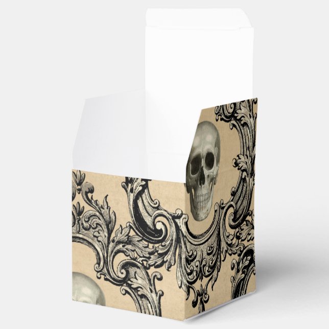 Viktorianisches Framework Skulls Goth Skeleton Got Geschenkschachtel (Geöffnet)
