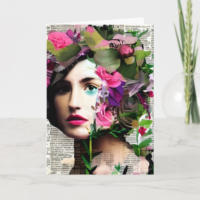 Viktorianisches Frauenpapier | VERMISST Karte (Vorderseite)