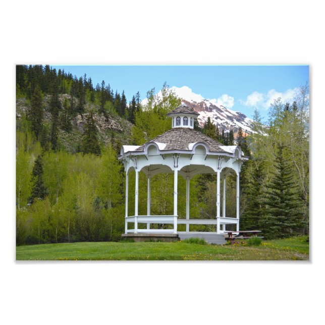 Viktorianisches Gazebo, Silverton, Colorado Fotodruck (Vorne)