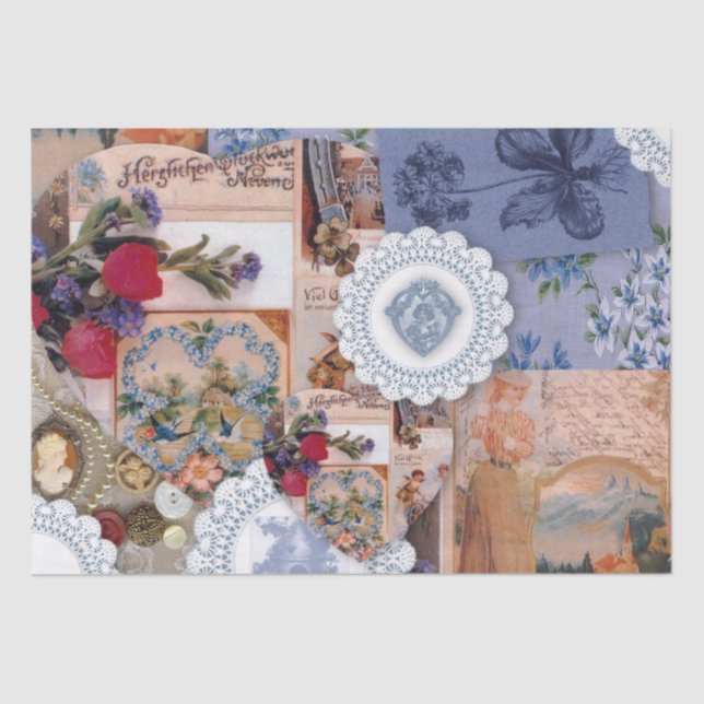 Viktorianisches Gewebepapier Seidenpapier (Vorderseite)