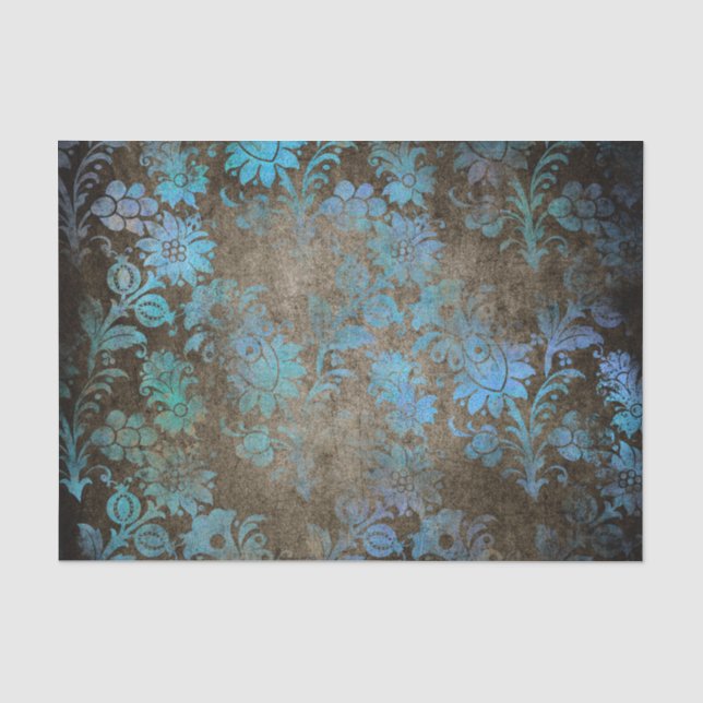 Viktorianisches Gothic Damask Tissue Paper | elega Seidenpapier (Vorderseite)
