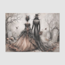 Viktorianisches Gothic-Pärchen-Dekupierschnitt