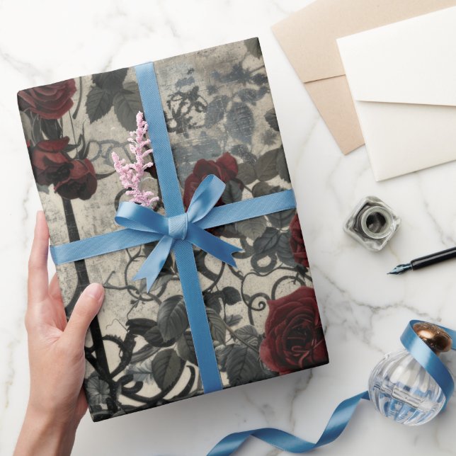 Viktorianisches Gotisches Gartenmuster Geschenkpapier (Schenken)