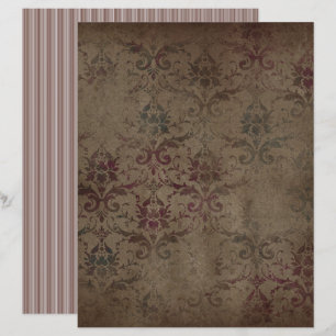 Viktorianisches grunge Gothic Brown Scrapbook Pape