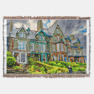 Viktorianisches Haus in Keswick in Aquarellfarbe Decke