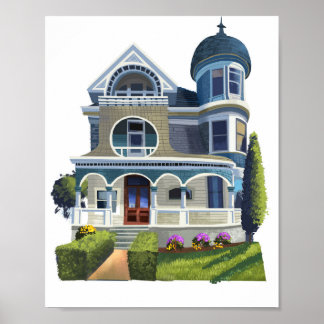 Viktorianisches Haus Poster