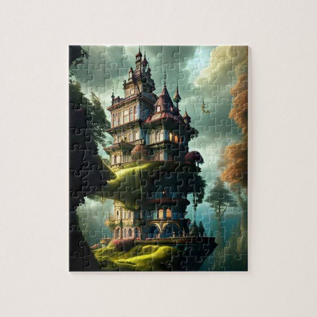 Viktorianisches Herrenhaus im Wolkenkratzer Puzzle (Vertikal)