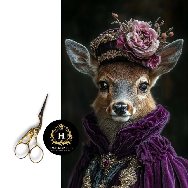 Viktorianisches Hirschportrait Seidenpapier (Von Creator hochgeladen)