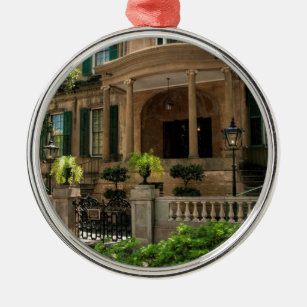 Viktorianisches historisches Haus 2 Silbernes Ornament