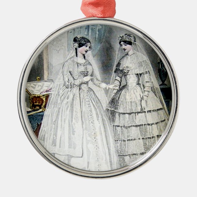 Viktorianisches Hochzeitskleid Ornament Aus Metall (Vorne)