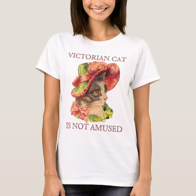 Viktorianisches Katze Meme Shirt (Vorderseite)