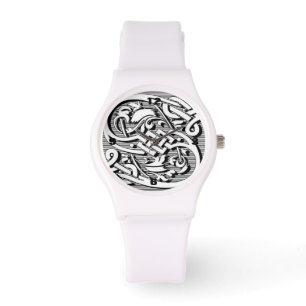 viktorianisches keltisches Renaissancemonogramm S Armbanduhr