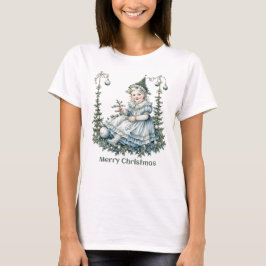 Viktorianisches Kind Weihnachtsbaumhut T - Shirt