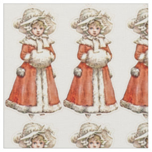 Viktorianisches Kinder-Papierpuppe Wintermantel Ha Stoff