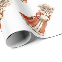 Viktorianisches Kinderpapier-Puppentuppe Winterman Geschenkpapier
