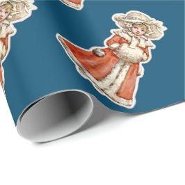 Viktorianisches Kinderpapier-Puppentuppe Winterman Geschenkpapier