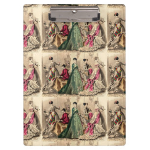 Viktorianisches Kleid mit rosa Bogen Klemmbrett