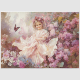 Viktorianisches kleines Mädchen Seidenpapier