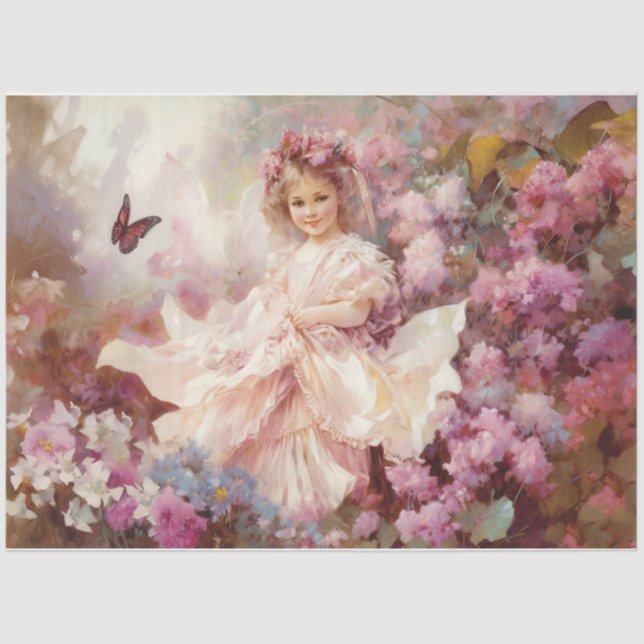 Viktorianisches kleines Mädchen Seidenpapier (Vorderseite)