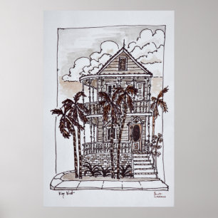 Viktorianisches Konfektionshaus  Key West, Florida Poster