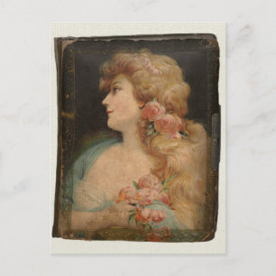 Viktorianisches Lady Oil Painting Portrait auf Alb Postkarte