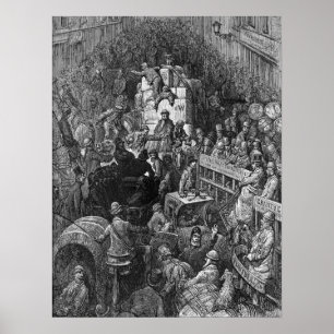 Viktorianisches London - eine Stadt Throughfare Poster