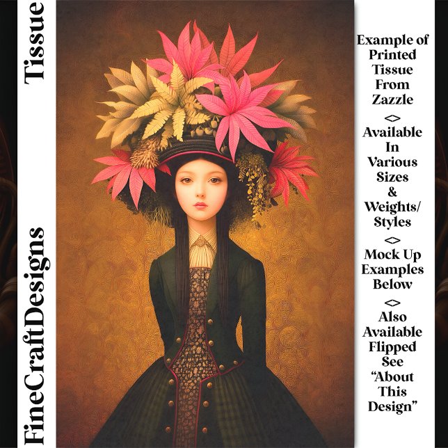 Viktorianisches Mädchen, großer Blumenhut DK5LF De Seidenpapier (Von Creator hochgeladen)