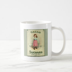 Viktorianisches Mädchen mit Schokoladen-Kuss Zucke Kaffeetasse