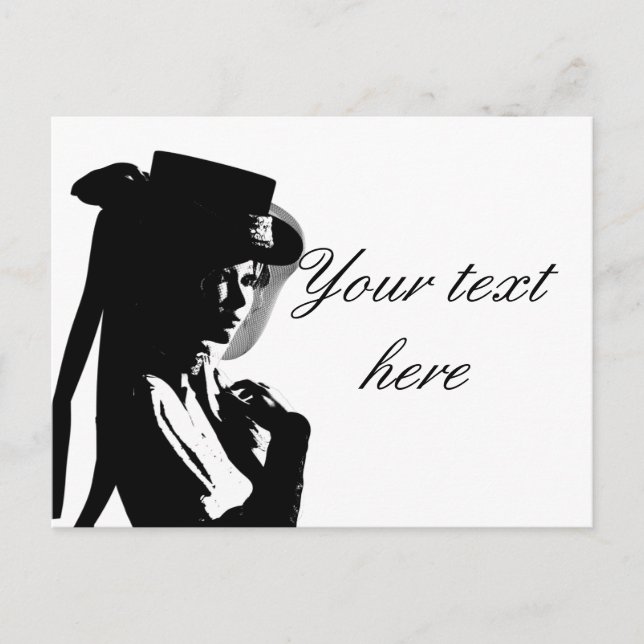 Viktorianisches Mädchen Postkarte (Vorderseite)