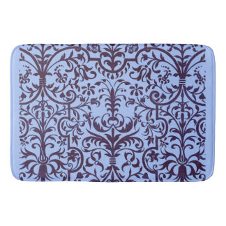 Viktorianisches Motiv in blau Badematte