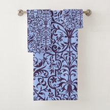 Viktorianisches Motiv in blau
