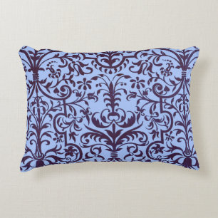 Viktorianisches Motiv in blau Dekokissen