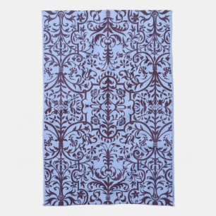 Viktorianisches Motiv in blau Geschirrtuch