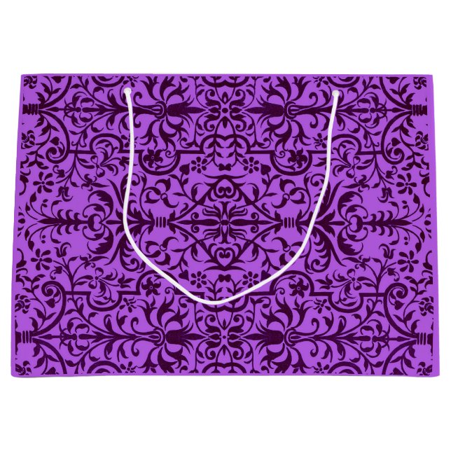 Viktorianisches Motiv in lila Große Geschenktüte (Vorderseite)