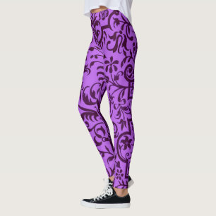 Viktorianisches Motiv in lila Leggings