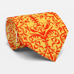 Viktorianisches orangefarbenes Motiv Krawatte