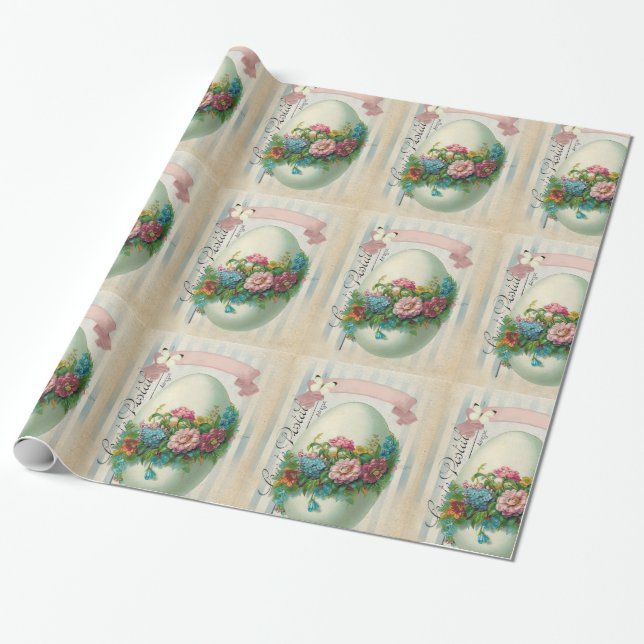 Viktorianisches Ostereier Blume Geschenkpapier (Ungerollt)