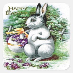 Viktorianisches Ostern Quadratischer Aufkleber