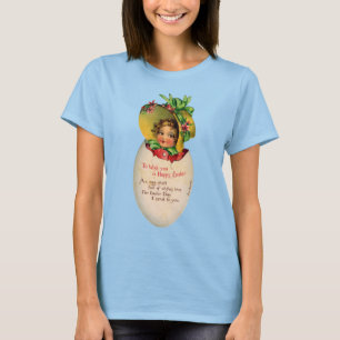 Viktorianisches Ostern, Vintage-Mädchen mit Haube  T-Shirt