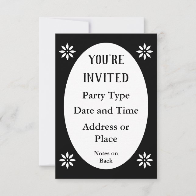 Viktorianisches Oval Einladung (Vorderseite)