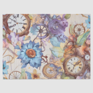 Viktorianisches Pastell-Steampunk-Muster Seidenpapier