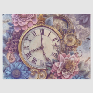 Viktorianisches Pastell-Steampunk-Muster Seidenpapier