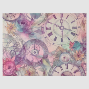 Viktorianisches Pastell-Steampunk-Muster Seidenpapier