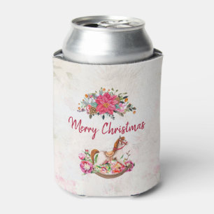 Viktorianisches Rockpferd & Poinsettia Weihnachten Dosenkühler