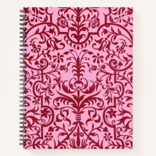 Viktorianisches rosa Motiv Notizbuch