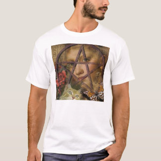 viktorianisches Rose Pentagrambild T-Shirt