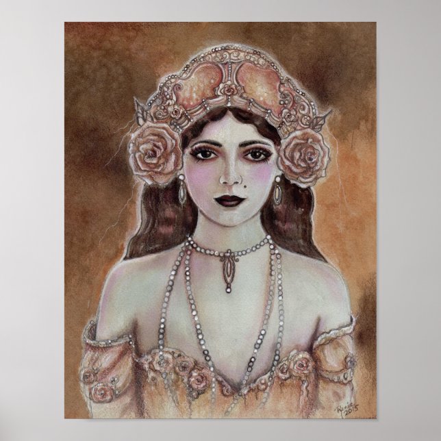 Viktorianisches sepifarbenes Poster von Renee (Vorne)