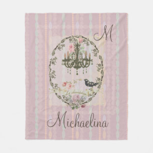 Viktorianisches Shabby Chic perlt Leuchter-Decke Fleecedecke